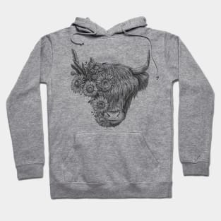 Floral bull Hoodie